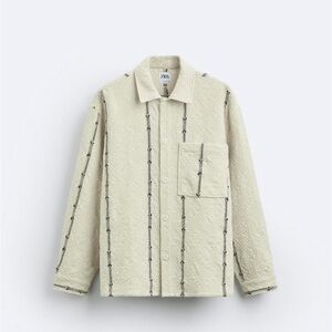 Striped Jacquard Overshirt
